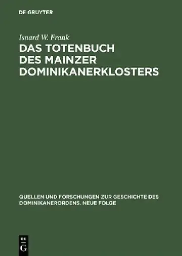 Cover of Das Totenbuch des Mainzer Dominikanerklosters