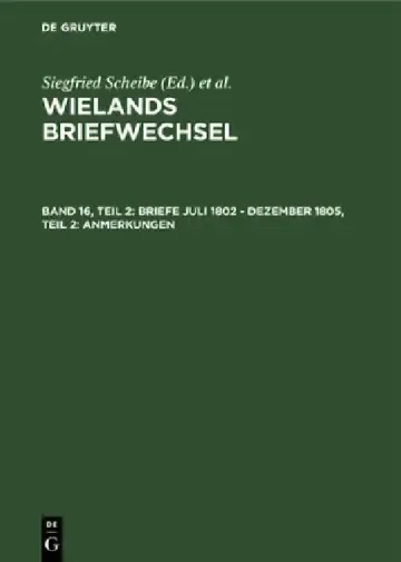 Cover of Briefe Juli 1802 - Dezember 1805, Teil 2