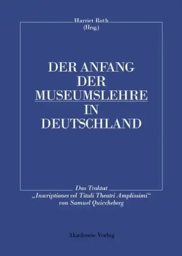 Cover of Der Anfang Der Museumslehre in Deutschland