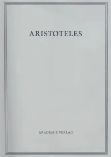 Cover of Analytica Priora. Buch I