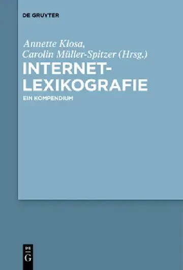 Cover of Internetlexikografie