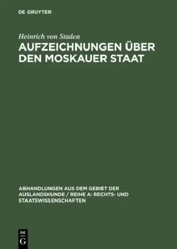 Cover of Aufzeichnungen über den Moskauer Staat