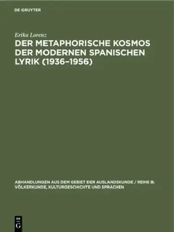 Cover of Der metaphorische Kosmos der modernen spanischen Lyrik (1936-1956)