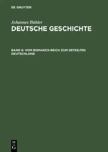 Cover of Vom Bismarck-Reich Zum Geteilten Deutschland