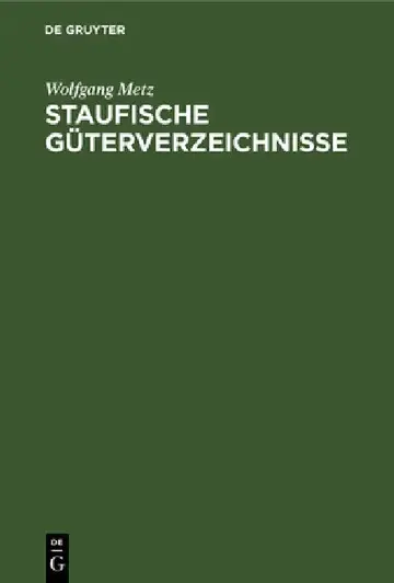 Cover of Staufische Güterverzeichnisse