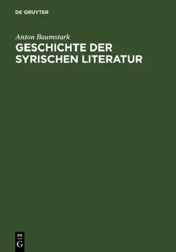 Cover of Geschichte Der Syrischen Literatur