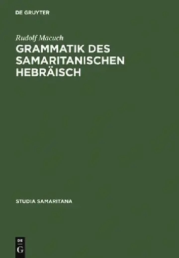 Cover of Grammatik Des Samaritanischen Hebräisch