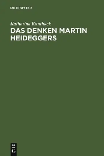 Cover of Das Denken Martin Heideggers