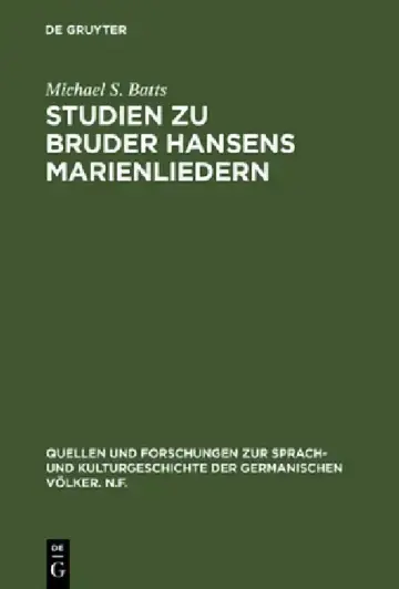 Cover of Studien Zu Bruder Hansens Marienliedern