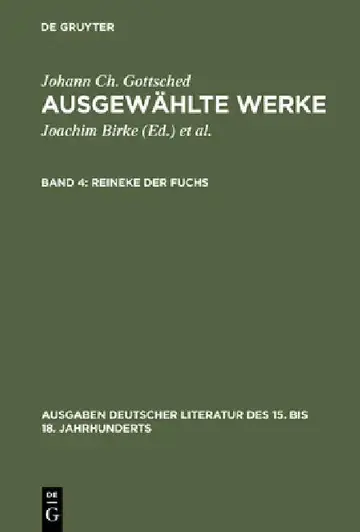 Cover of Ausgewählte Werke, Bd 4, Reineke der Fuchs