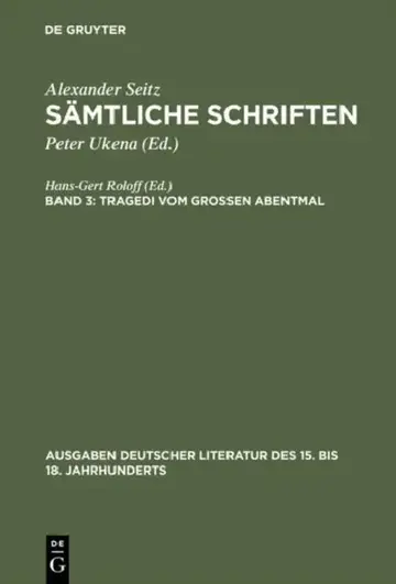 Cover of Sämtliche Schriften, Bd 3, Tragedi vom Großen Abentmal