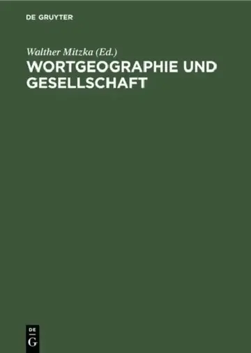 Cover of Wortgeographie und Gesellschaft