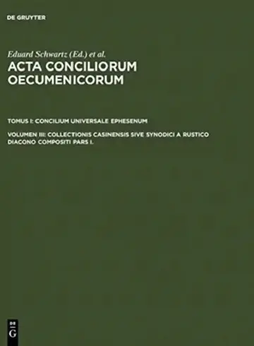 Cover of Collectionis Casinensis Sive Synodici a Rustico Diacono Compositi Pars I.
