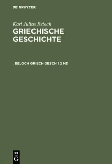 Cover of Beloch Griech Gesch 1 2 ND