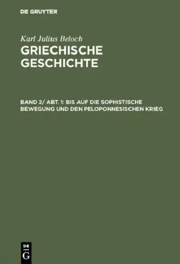 Cover of Bis Auf Die Sophistische Bewegung Und Den Peloponnesischen Krieg