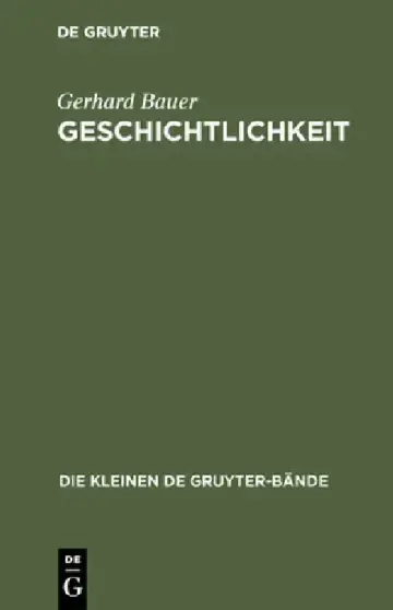 Cover of Geschichtlichkeit
