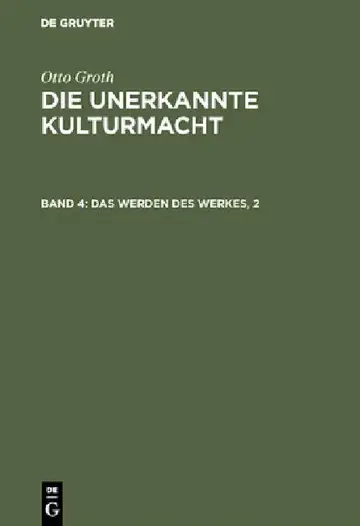 Cover of Das Werden des Werkes, 2
