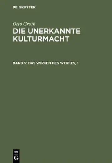 Cover of Das Wirken des Werkes, 1