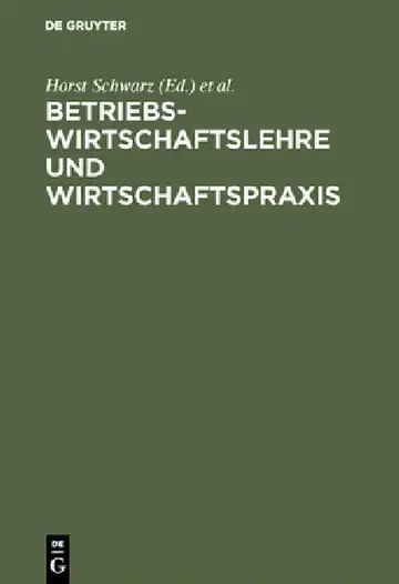 Cover of Betriebswirtschaftslehre und Wirtschaftspraxis