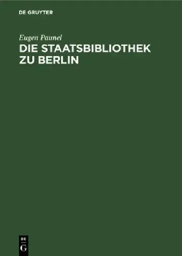 Cover of Die Staatsbibliothek Zu Berlin