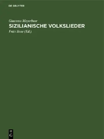 Cover of Sizilianische Volkslieder