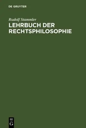 Cover of Lehrbuch der Rechtsphilosophie