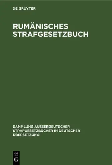 Cover of Rumänisches Strafgesetzbuch