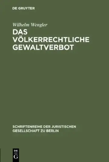 Cover of Das völkerrechtliche Gewaltverbot