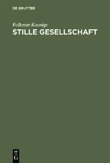 Cover of Stille Gesellschaft