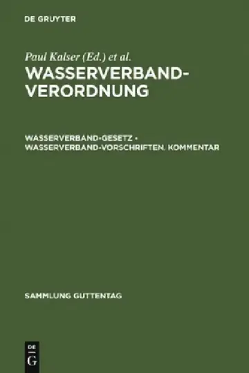 Cover of Wasserverbandverordnung
