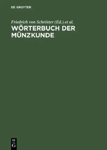 Cover of Wörterbuch Der Münzkunde