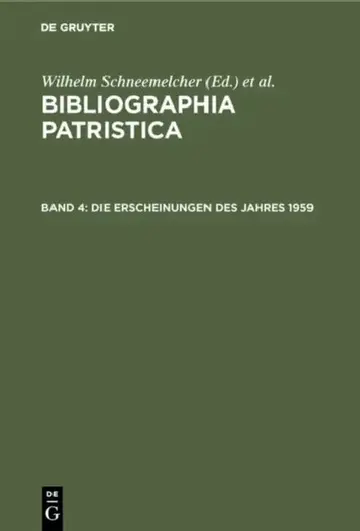 Cover of Die Erscheinungen Des Jahres 1959