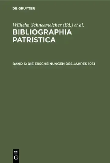 Cover of Die Erscheinungen Des Jahres 1961