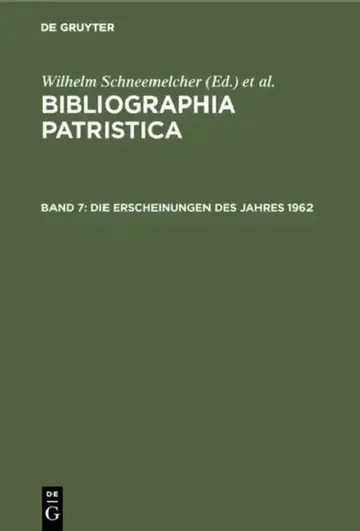 Cover of Die Erscheinungen Des Jahres 1962