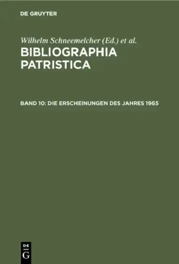 Cover of Die Erscheinungen Des Jahres 1965