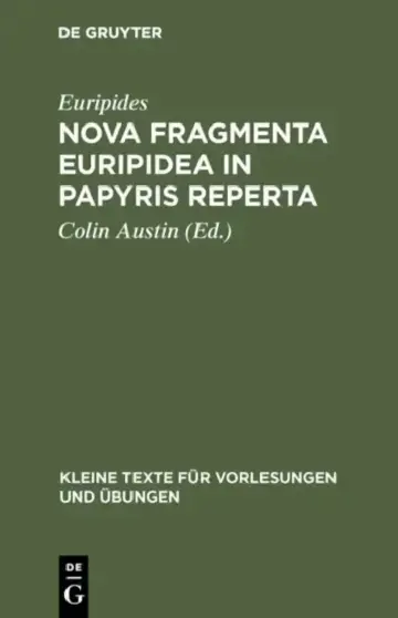 Cover of Nova fragmenta Euripidea in papyris reperta