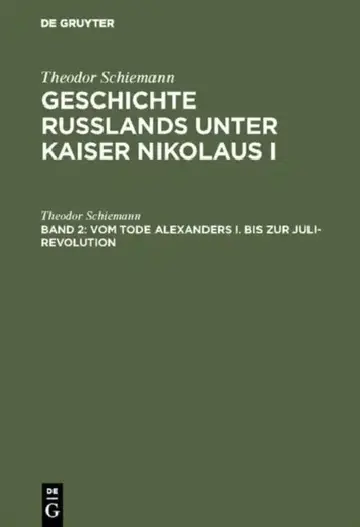 Cover of Vom Tode Alexanders I. Bis Zur Juli-Revolution