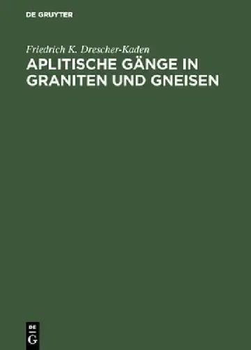 Cover of Aplitische Gänge in Graniten und Gneisen