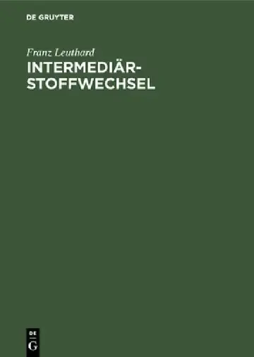 Cover of Intermediärstoffwechsel