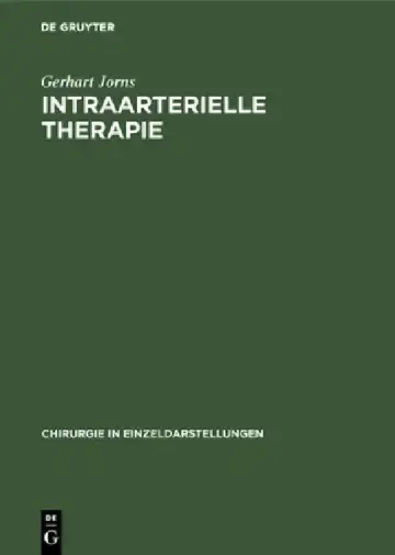 Cover of Intraarterielle Therapie