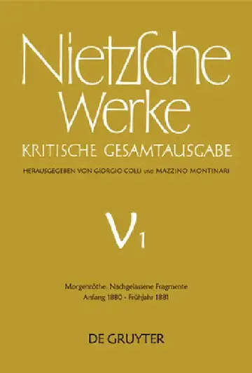Cover of Morgenröthe. Nachgelassene Fragmente Anfang 1880 - Frühjahr 1881
