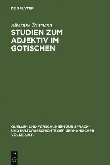 Cover of Studien Zum Adjektiv Im Gotischen