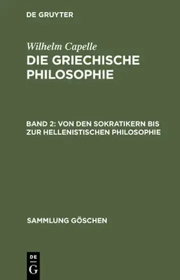 Cover of Von Den Sokratikern Bis Zur Hellenistischen Philosophie