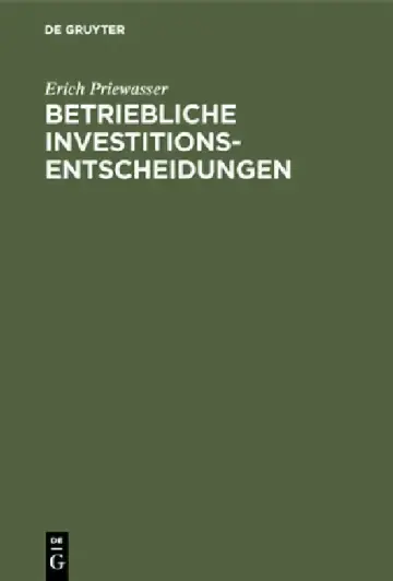 Cover of Betriebliche Investitionsentscheidungen