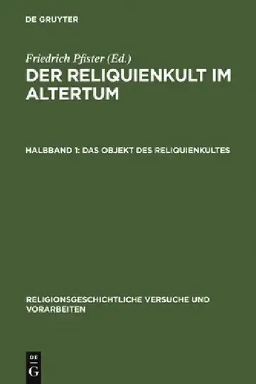 Cover of Der Reliquienkult Im Altertum