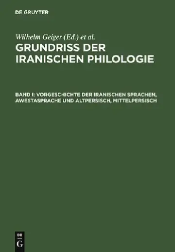 Cover of Vorgeschichte Der Iranischen Sprachen, Awestasprache Und Altpersisch, Mittelpersisch