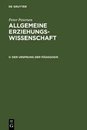 Cover of Der Ursprung der Pädagogik