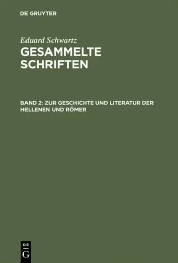 Cover of Zur Geschichte Und Literatur Der Hellenen Und Römer