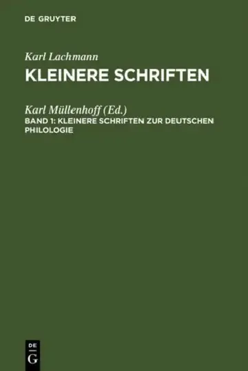 Cover of Kleinere Schriften Zur Deutschen Philologie