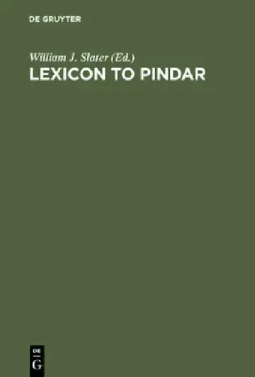 Cover of Lexicon to Pindar